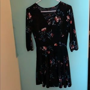 Black floral dress